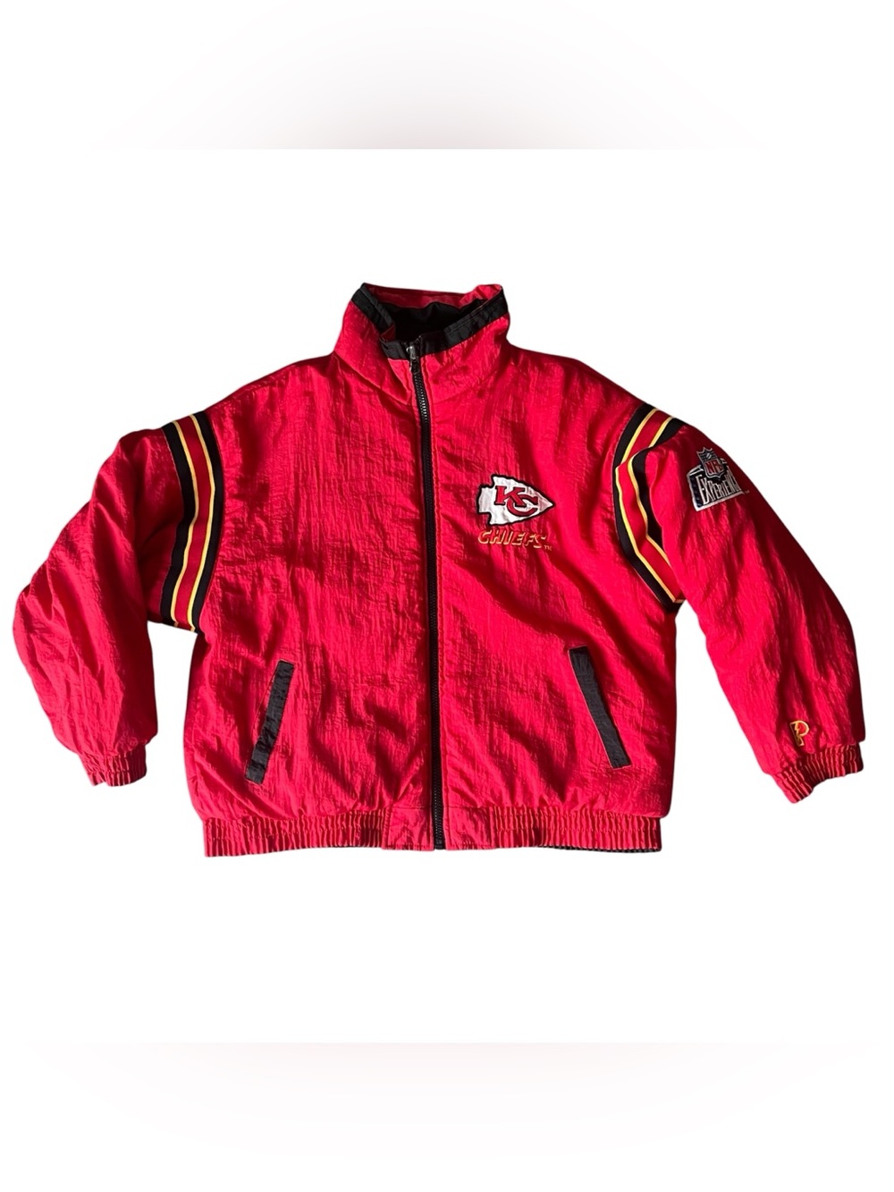 Vintage NFL Kansas City Chiefs Red and Black Reversible Zip-Up Jacket